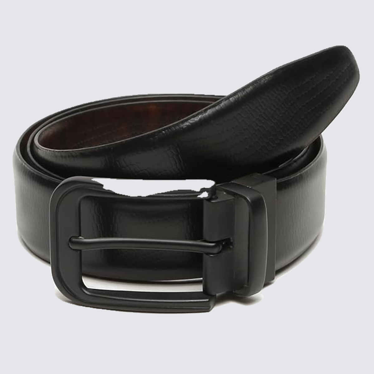 Teakwood Men's Solid Neo Cotton Belt | Black - 40 Inches