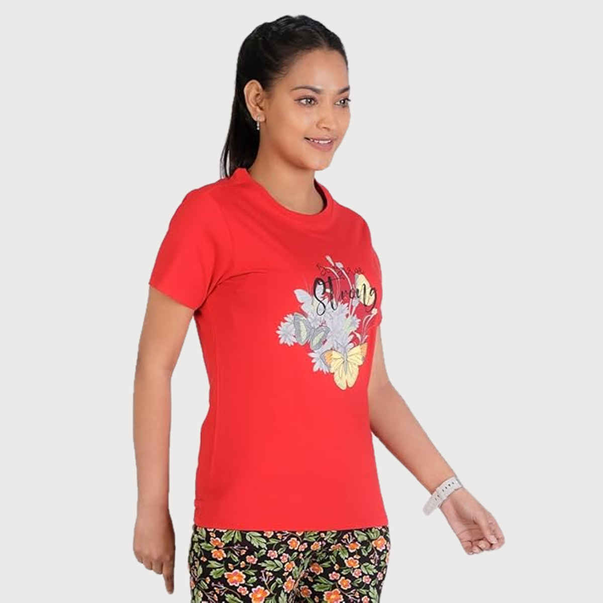 Rupa Colors Playsure T-shirt - Red | Printed | L