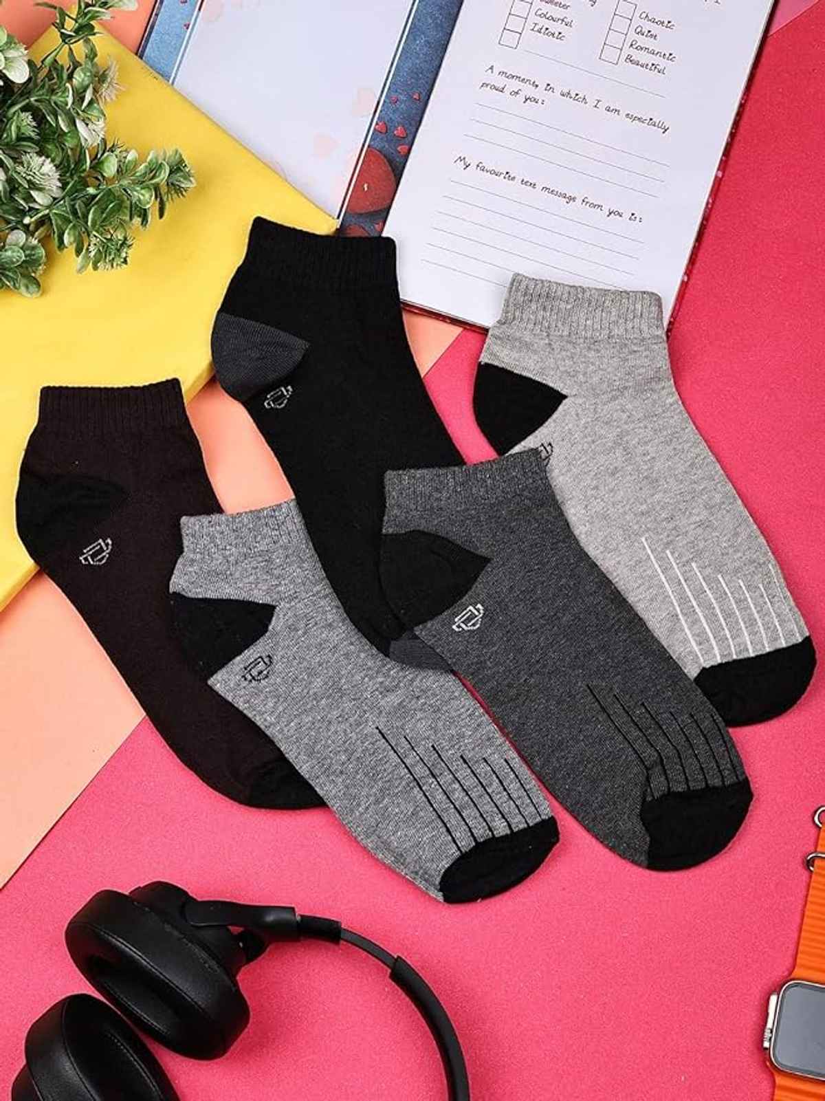 Dollar Men's Cotton Blend Low Cut Socks | Assorted - Free Size