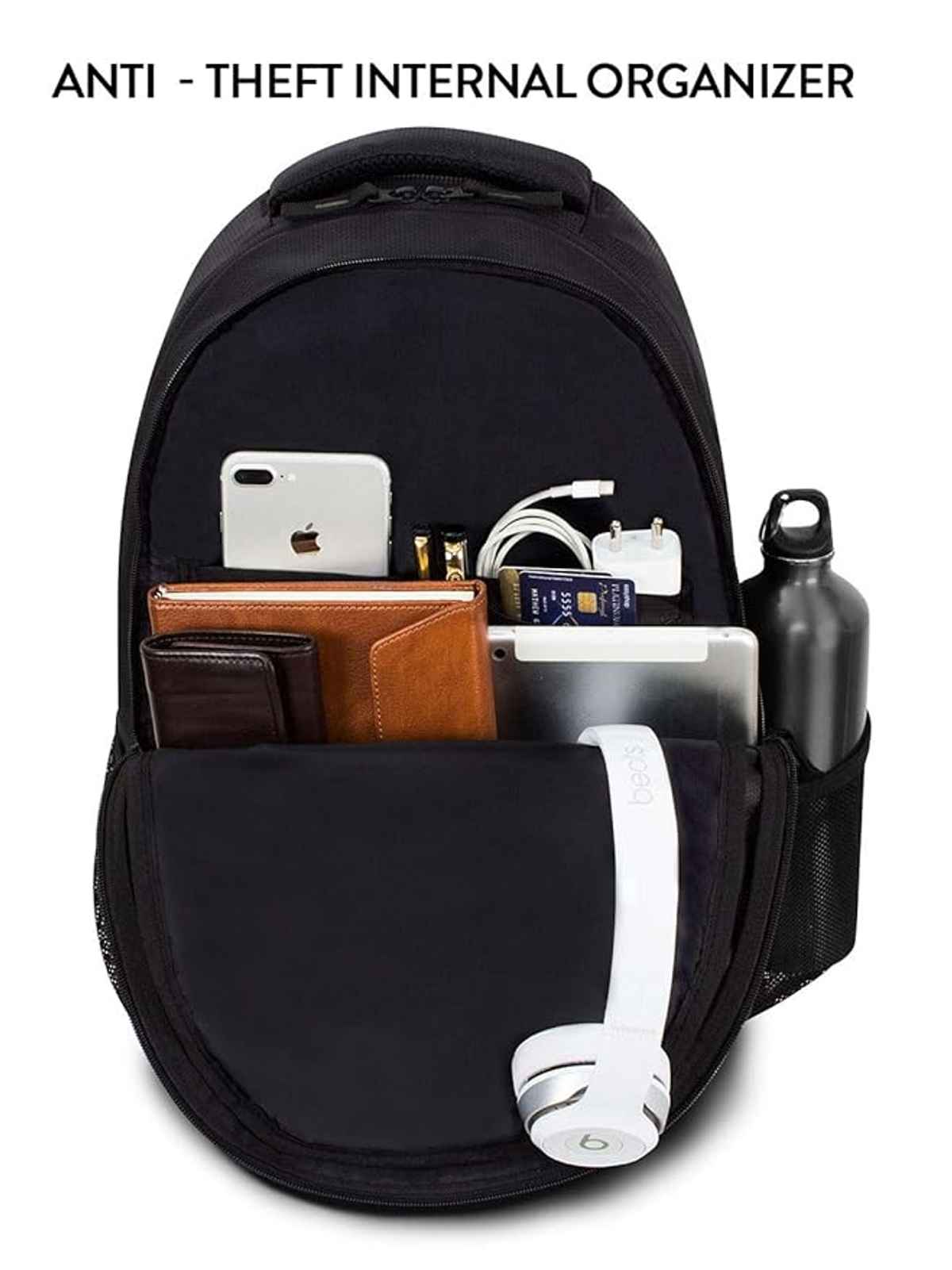 Lunar's Unisex Solid Polyester 35 L Backpack | Navy Blue
