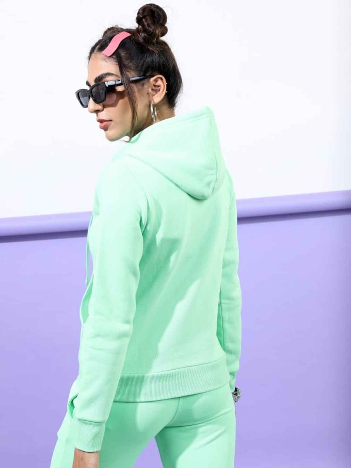 Ketch Women Full Sleeve Slim Fit Sweatshirt | Green | S