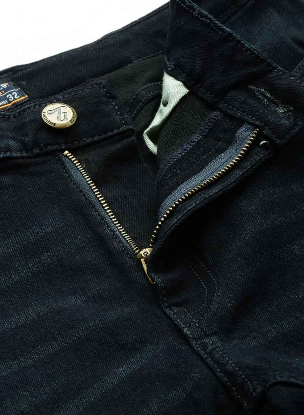 The Indian Garage Co Men's Bootcut Solid Casual Jeans | Blue - 32