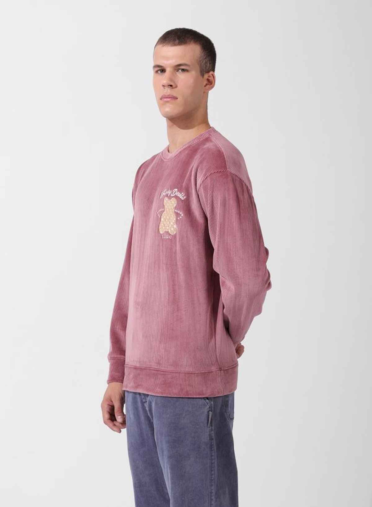 The Indian Garage Co Men's Oversized Self Design Sweatshirt | Brown - XL