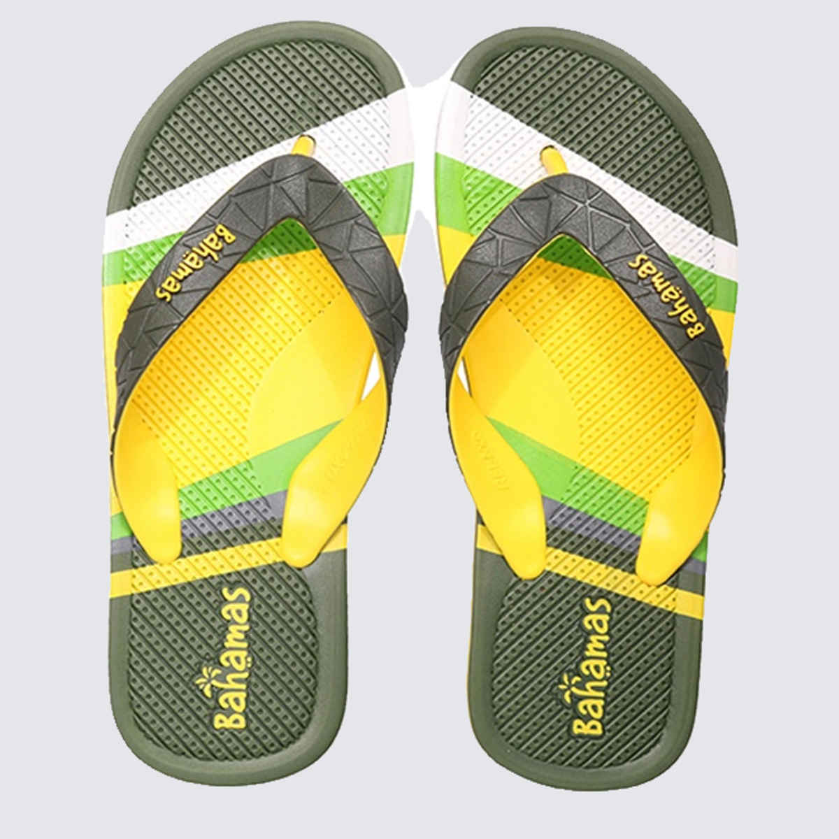 Bahamas Slippers BHG-102 Olive Yellow For Men | 10 UK