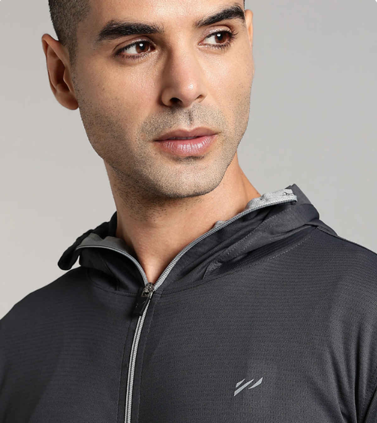 Blue Tyga Men's Sunscreen Jacket - Sje0002 | Charcoal | M
