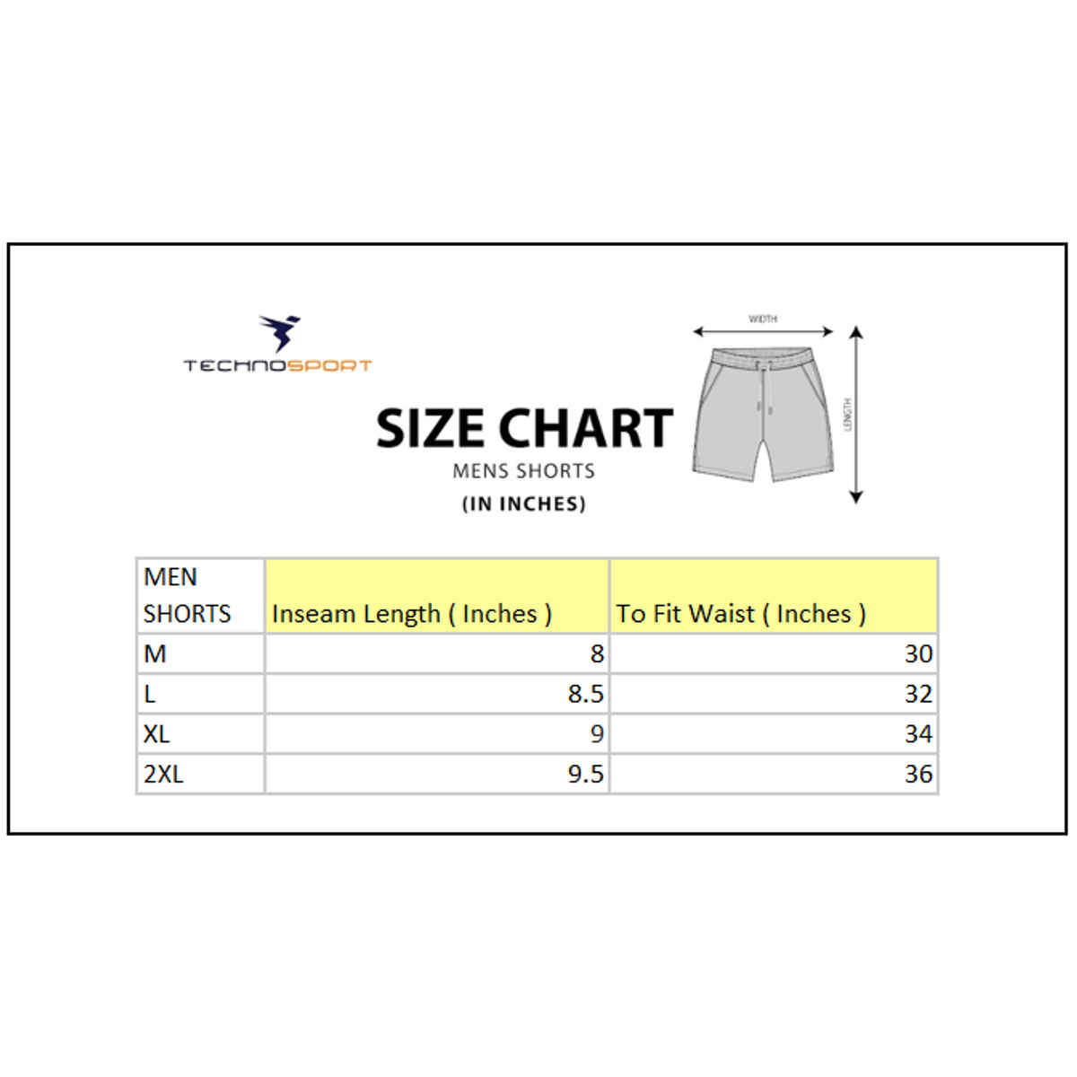 Technosport Men Poly Solid Slim Fit Sports Shorts with ELASTO LITE | Black | L