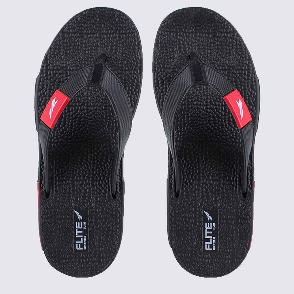 Flite Slippers FL-330 Black Red For Men-6UK