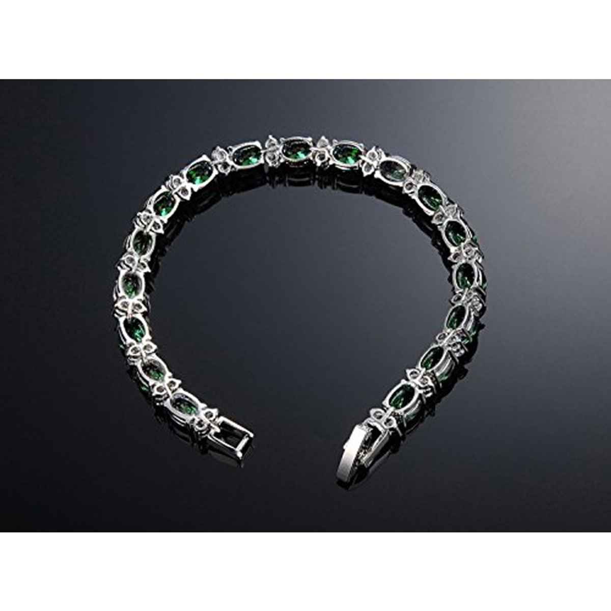 Shining Diva Fashion Platinum Plated Stylish Austrian Crystal Bracelet for Women and Girls | 11955b