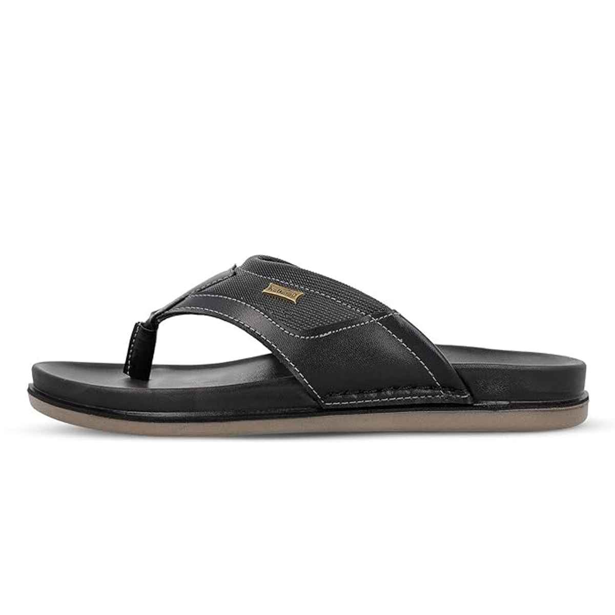 Walkaroo Men's Daily Wear Comfort Sandals - WE1020 Black UK7