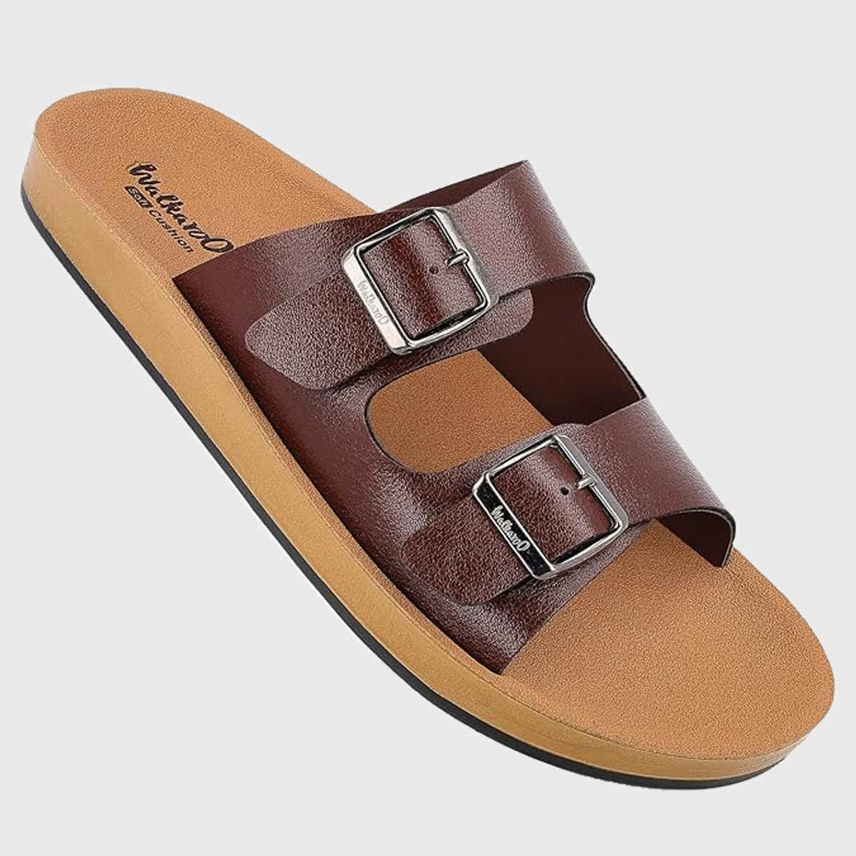 Walkaroo Men's Daily Wear Sandals - WE1333 Brown UK6
