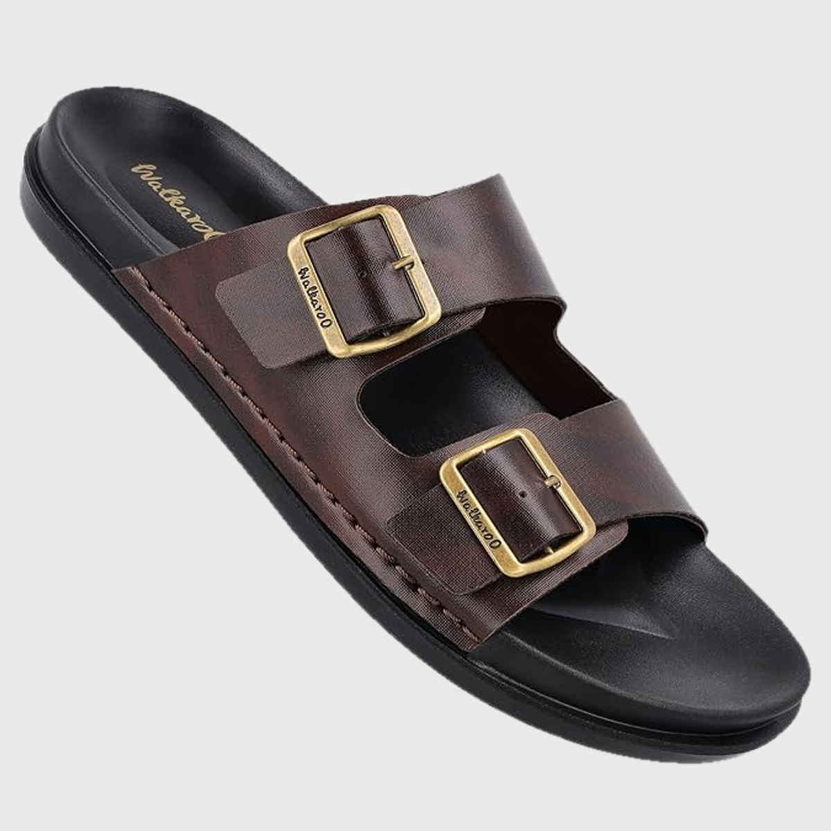 Walkaroo Men's Daily Wear Comfort Sandals - WE1337 Black UK7