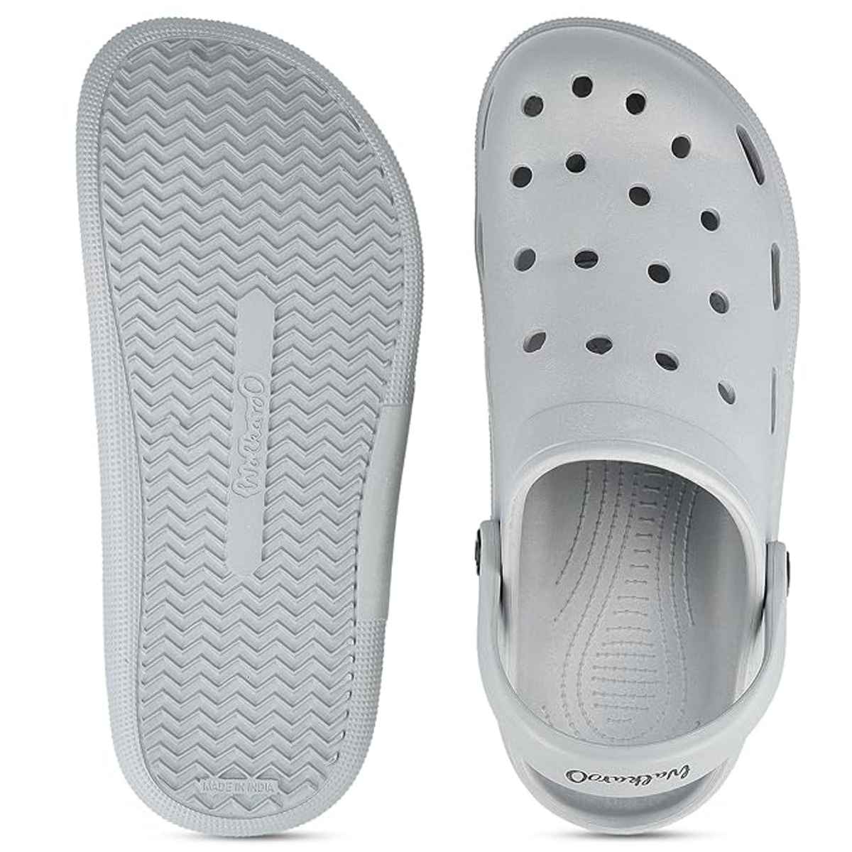 Walkaroo Men's Clogs - WC4843 Light Grey UK6