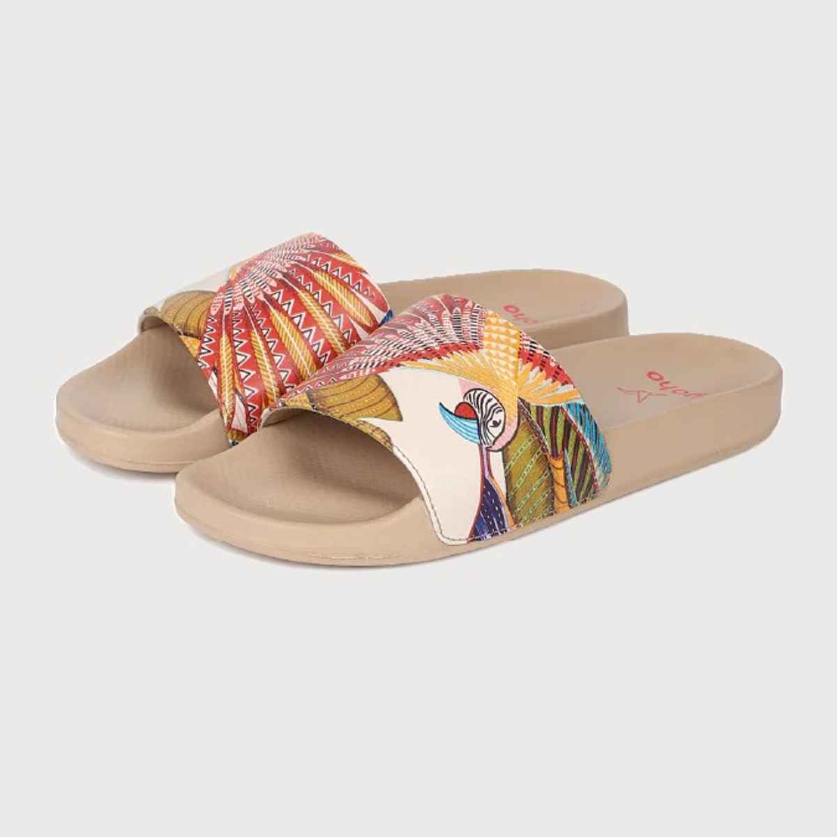 Yoho Women Sliders Tropica | Cream | UK 6