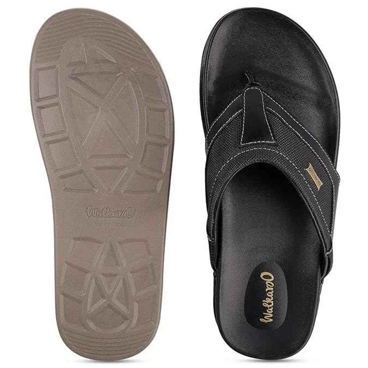 Walkaroo Men's Daily Wear Comfort Sandals - WE1020 Black UK8