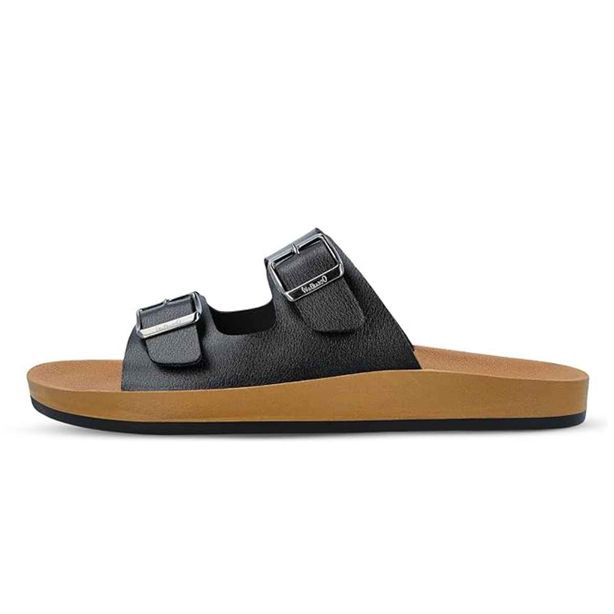 Walkaroo Men's Daily Wear Sandals - WE1333 Black UK7