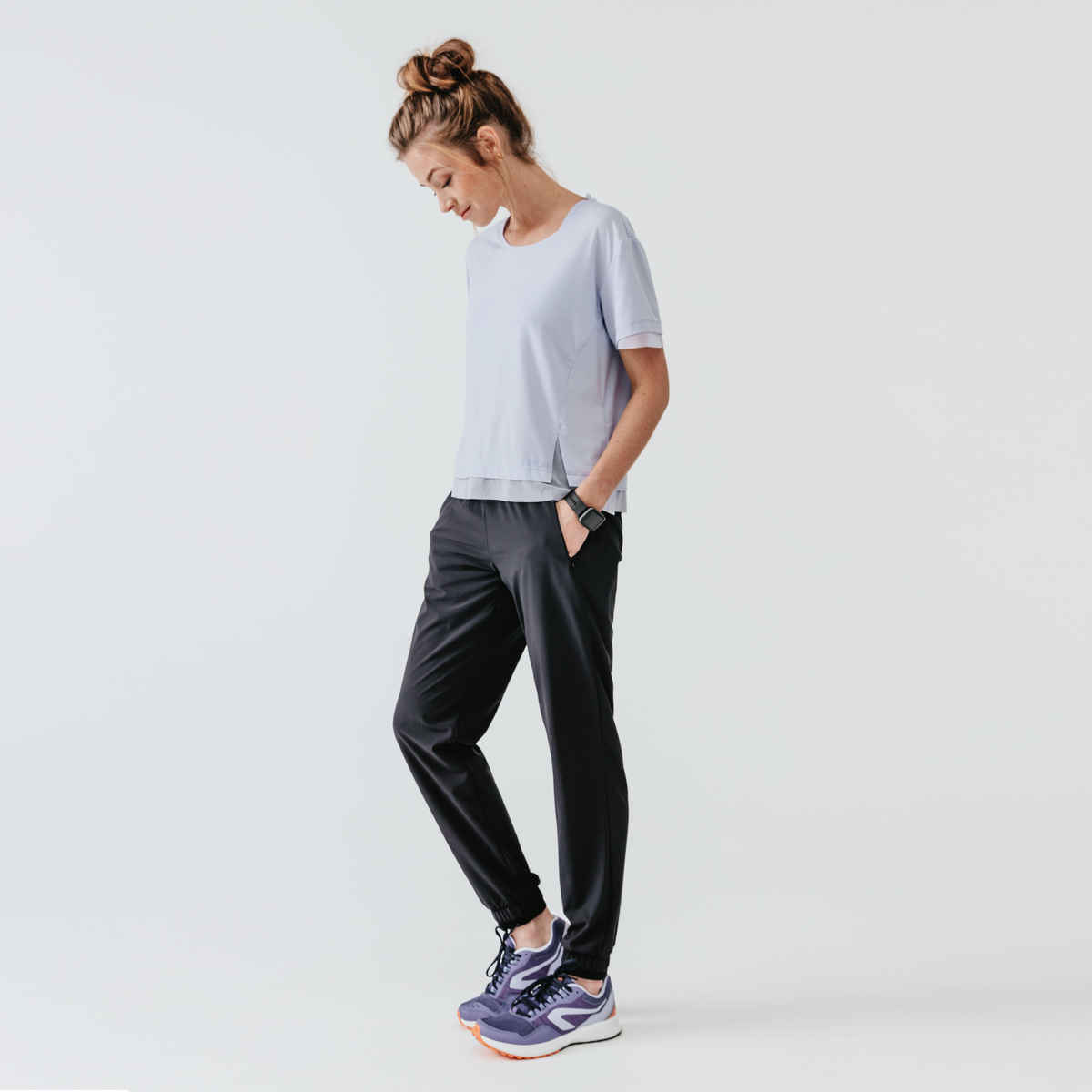Decathlon | Kalenji WoMen's Back Pocket Running Trackpant | Black - M