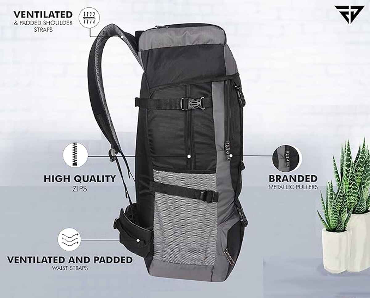 Fur Jaden 53 LTR Rucksack Travel Backpack Bag for Trekking, Hiking with Shoe Compartment