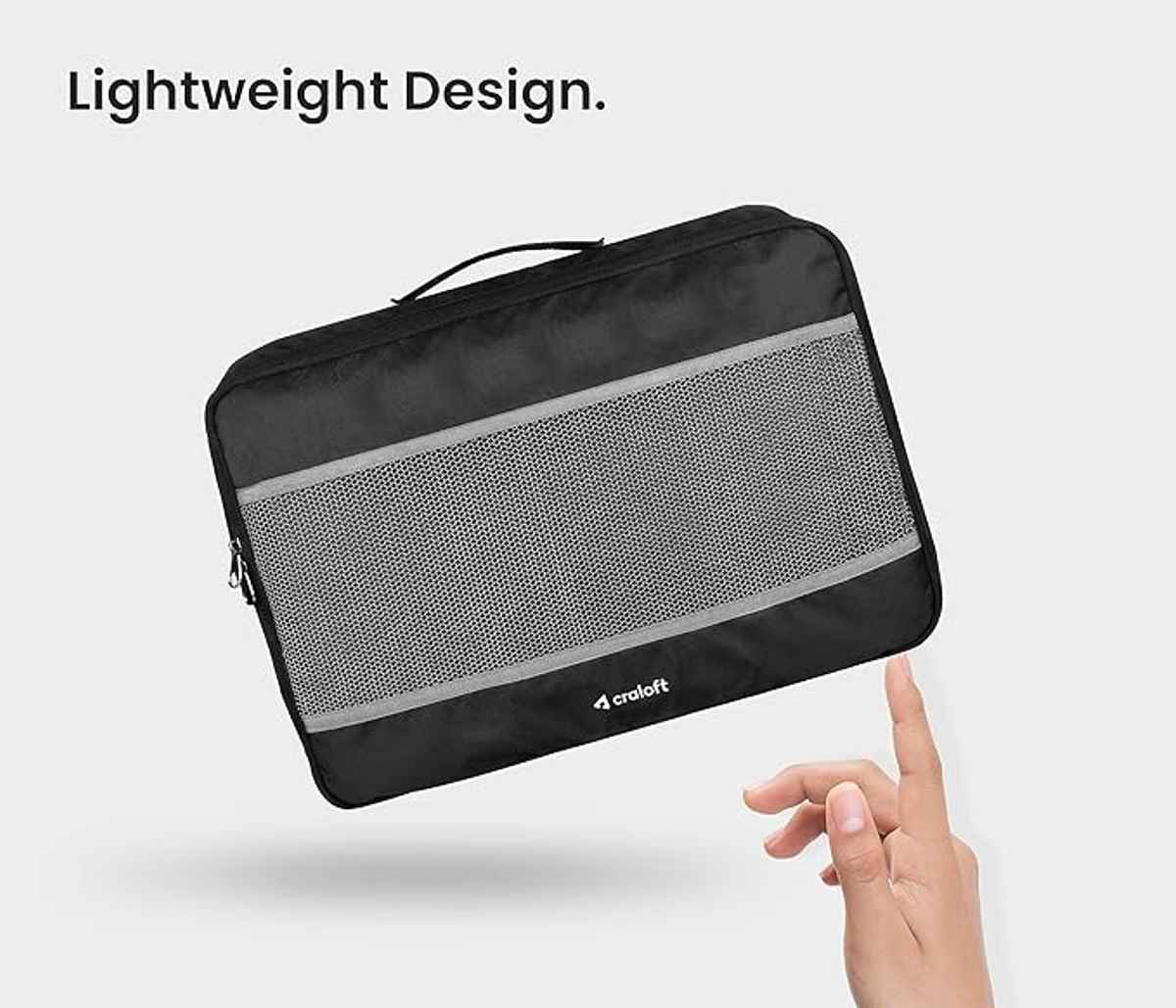 Craloft Polyester Packing Cubes Travel Organizer for Men and Women Set of 4 Piece (1L, 2M, 1S)