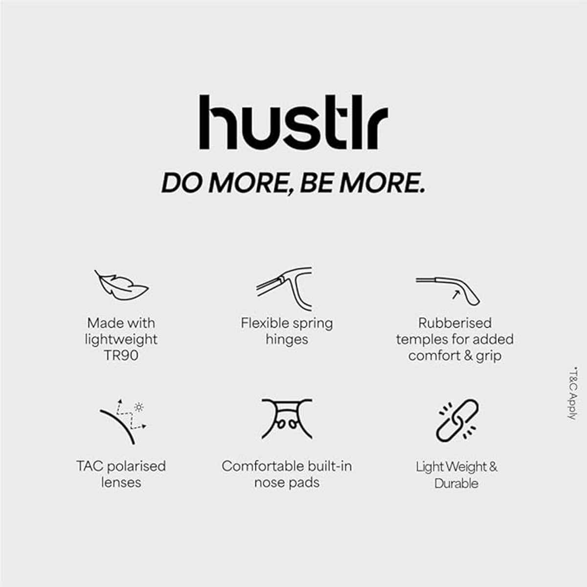 Lenskart Hustlr Unisex Black Full Rim Wayfarer Polarised And Uv Protected Lens Medium