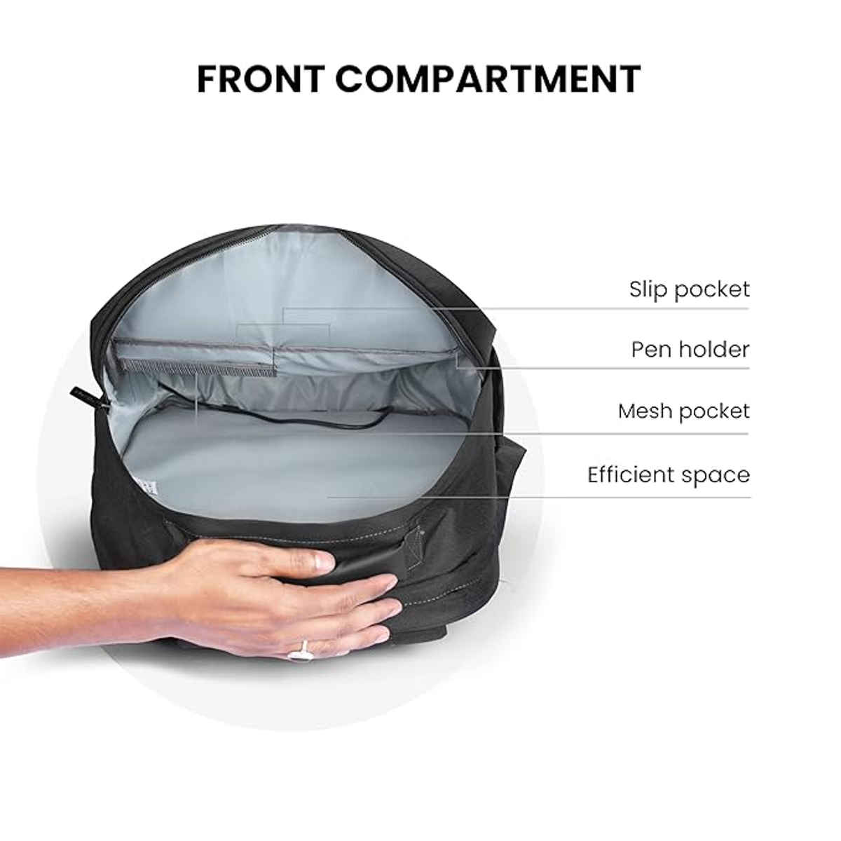 Craloft 21L Laptop Backpack Bag Upto 15.6 - 16 Inch, USB-C & Rain Cover Office & Travel Use for Men