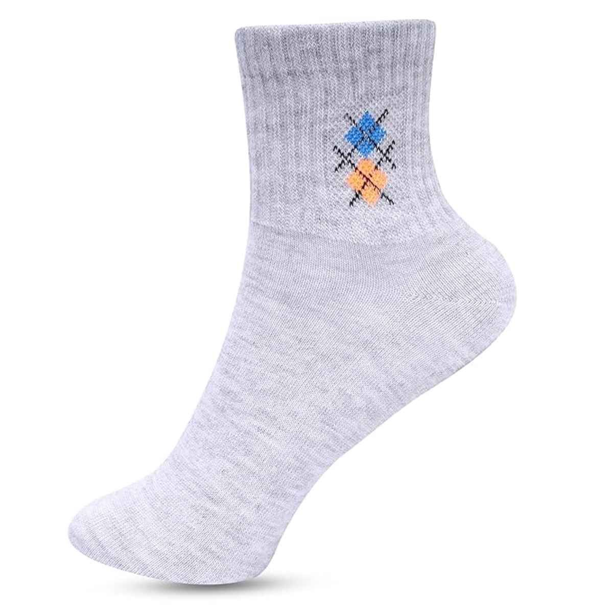 Luxrio Men's Solid Ankle Length Cotton Socks | SCK-8-3-PK-ANKL | Multicolour - Free Size