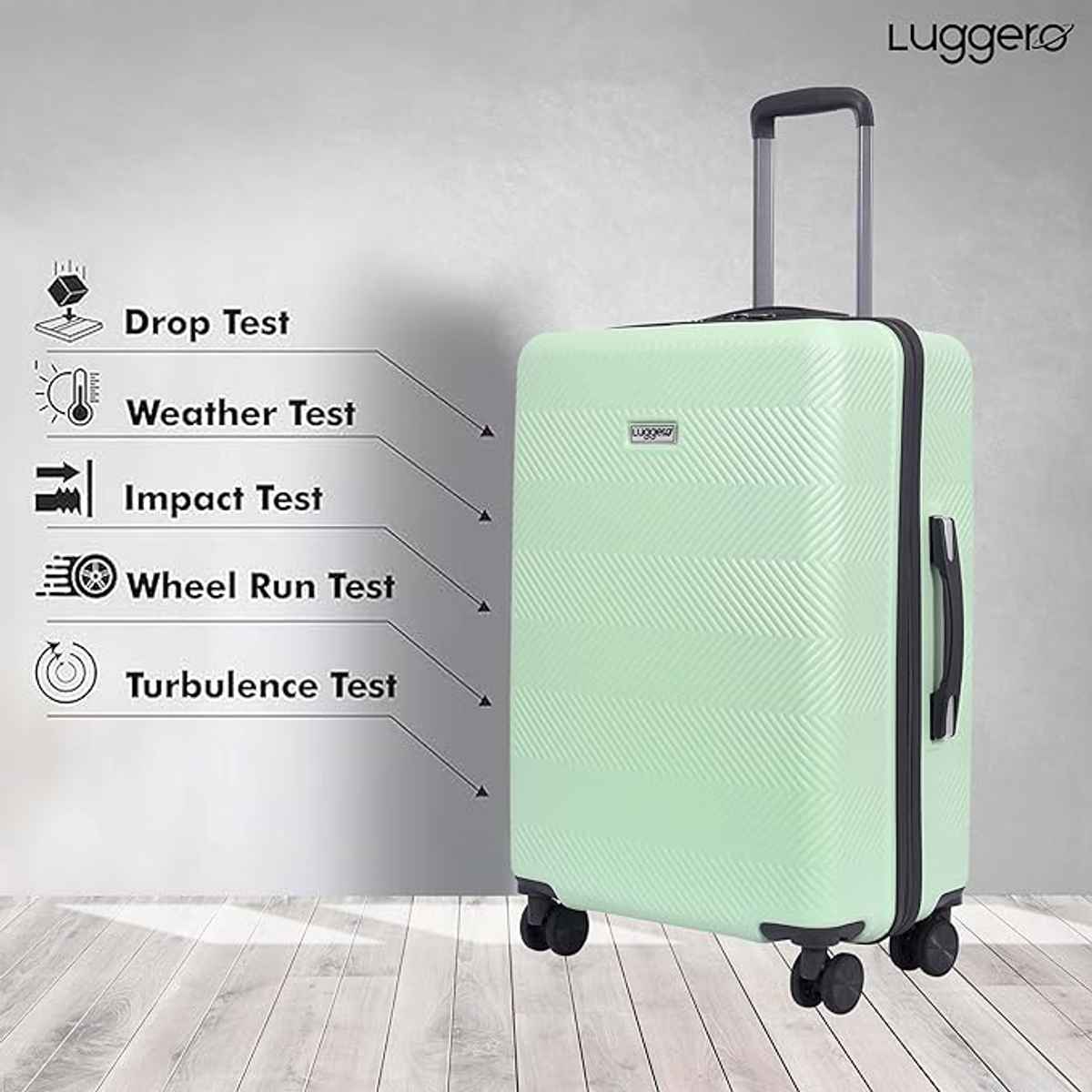 Luggero Astro - Hsp - Green - L,M Trolley Bag Pack of 2