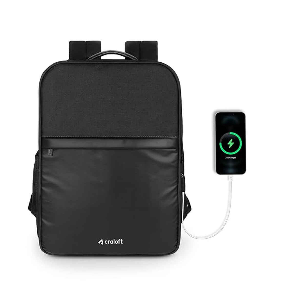 Craloft 21L Laptop Backpack Bag Upto 15.6 - 16 Inch, USB-C & Rain Cover Office & Travel Use for Men