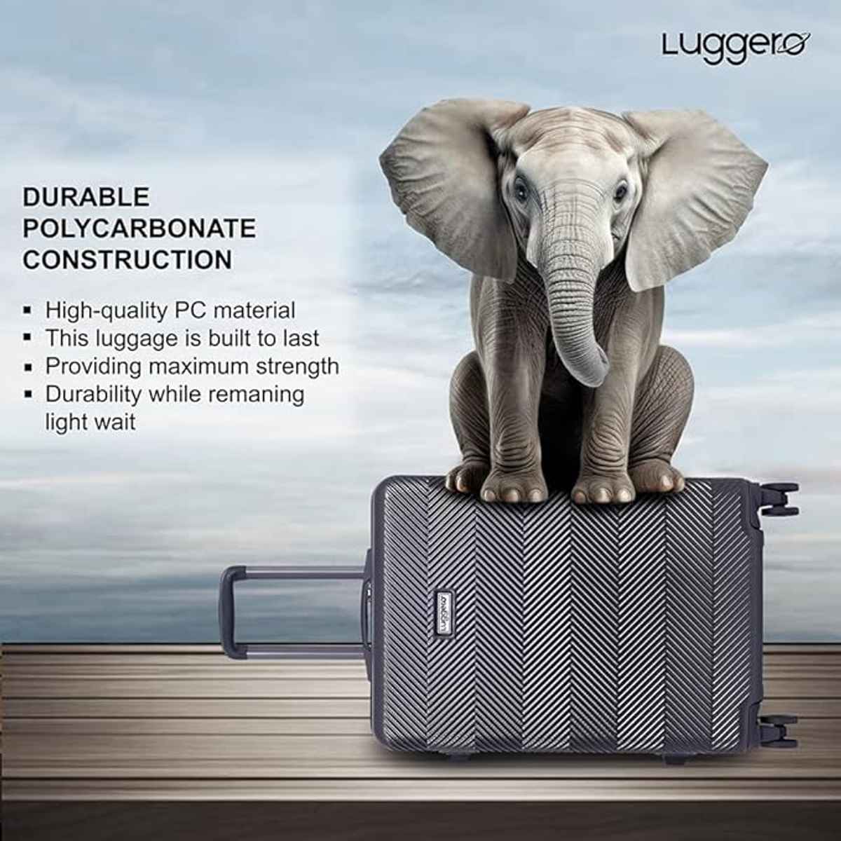 Luggero Astro Trolley Bag | Grey - M