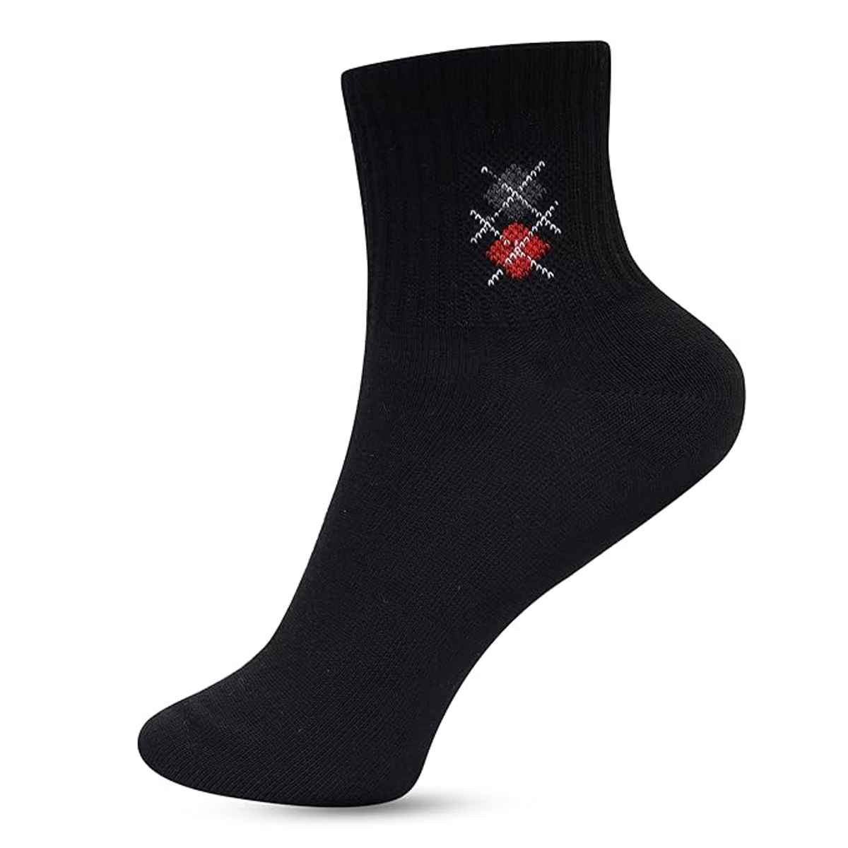 Luxrio Men's Solid Ankle Length Cotton Socks | SCK-8-3-PK-ANKL | Multicolour - Free Size