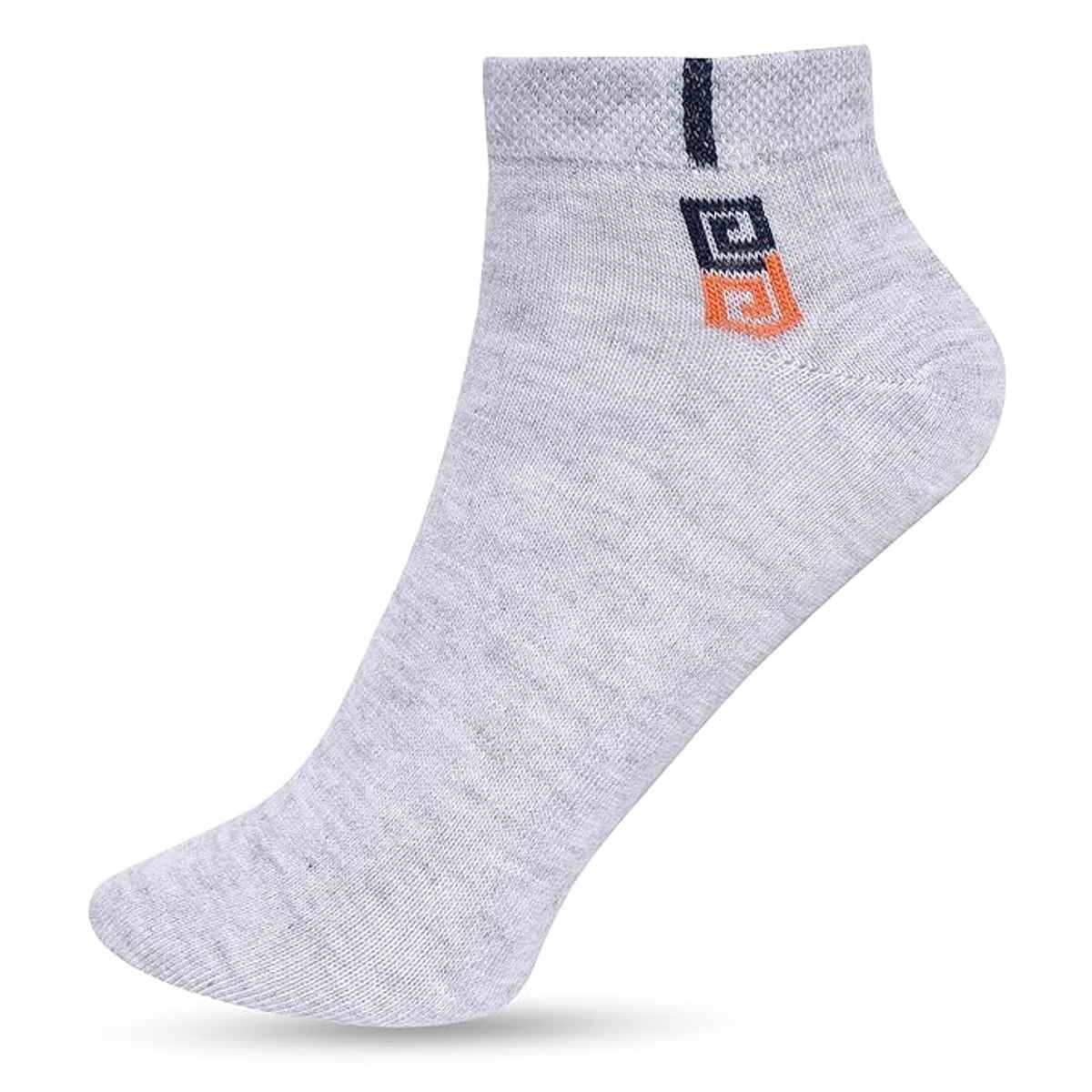 Luxrio Men's Solid Ankle Length Cotton Socks | SCK-12-5-PK-ANKL | Multicolour - Free Size