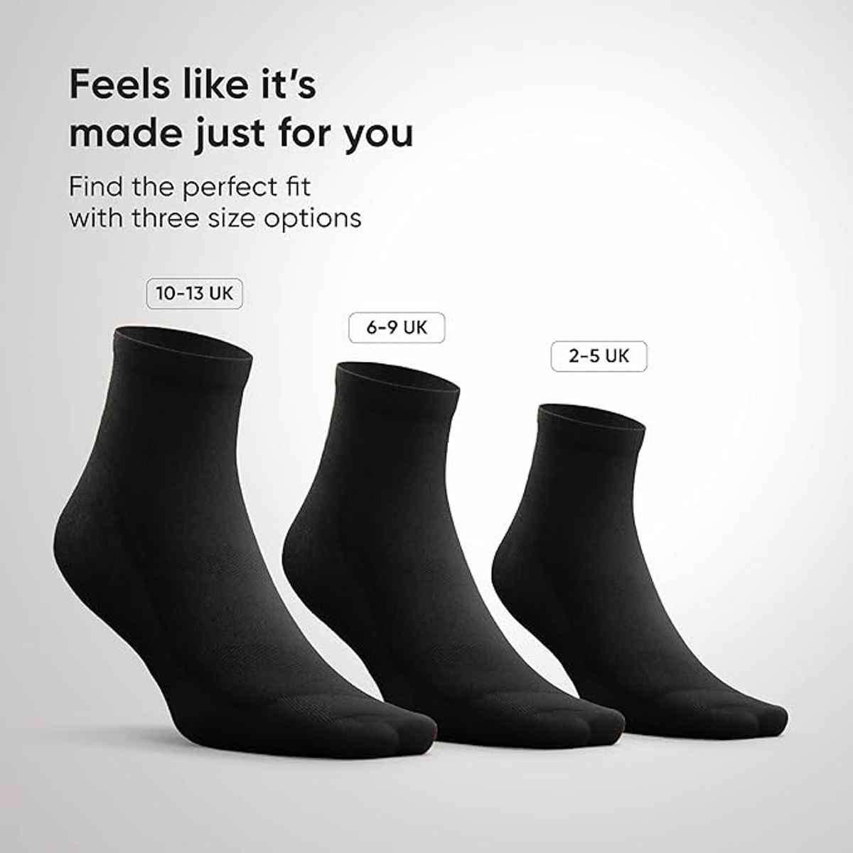 Frido Active Socks For Men and Women | Quarter Length | Core Black Color | UK 2-5 - 1 pc