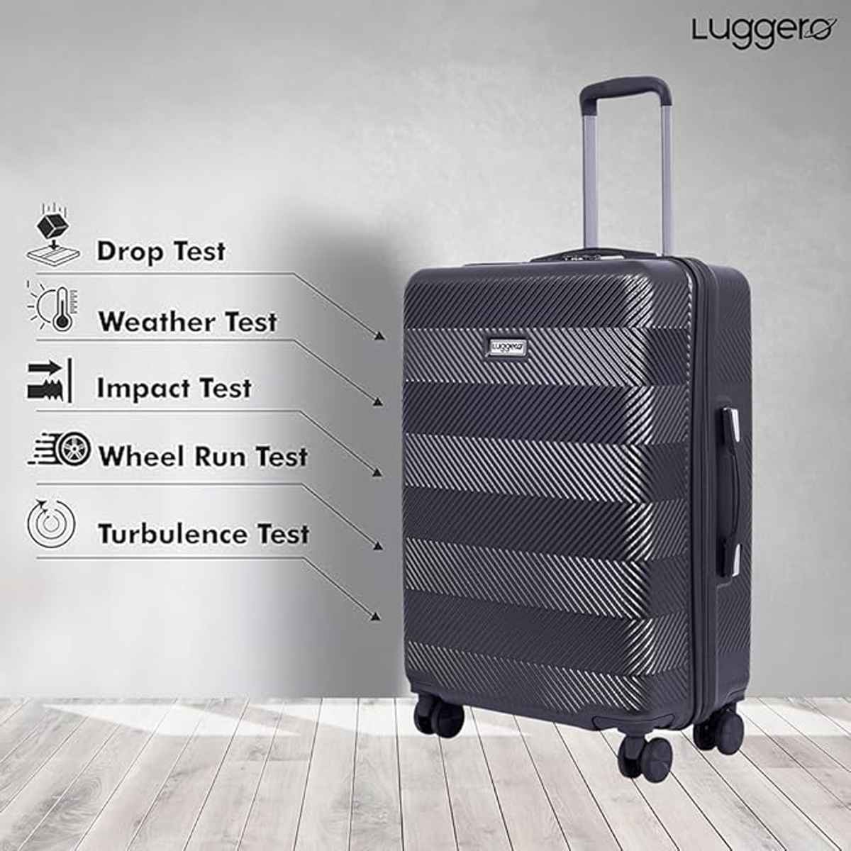 Luggero Astro Trolley Bag | Grey - M