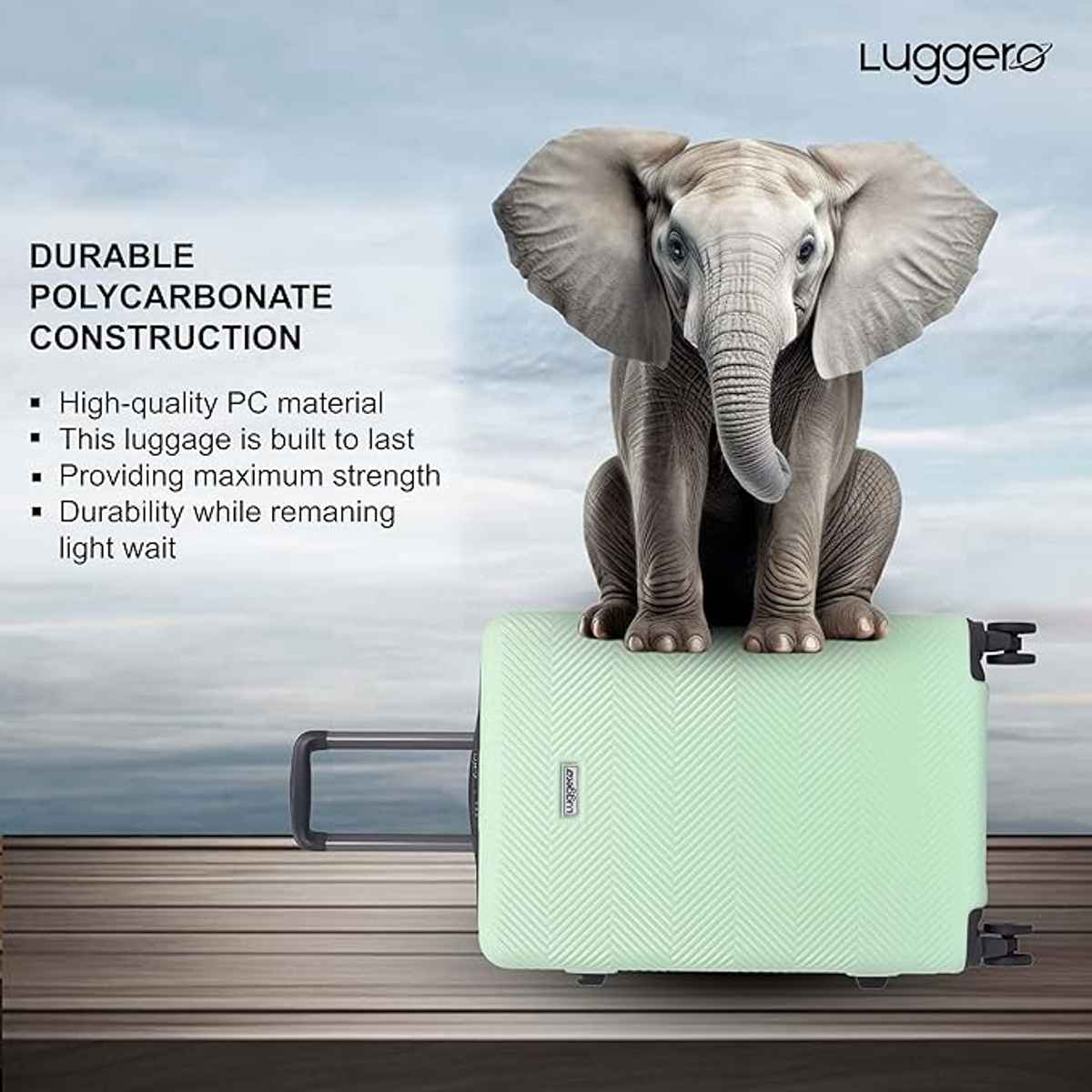 Luggero Astro - Hsp - Green - L,M Trolley Bag Pack of 2