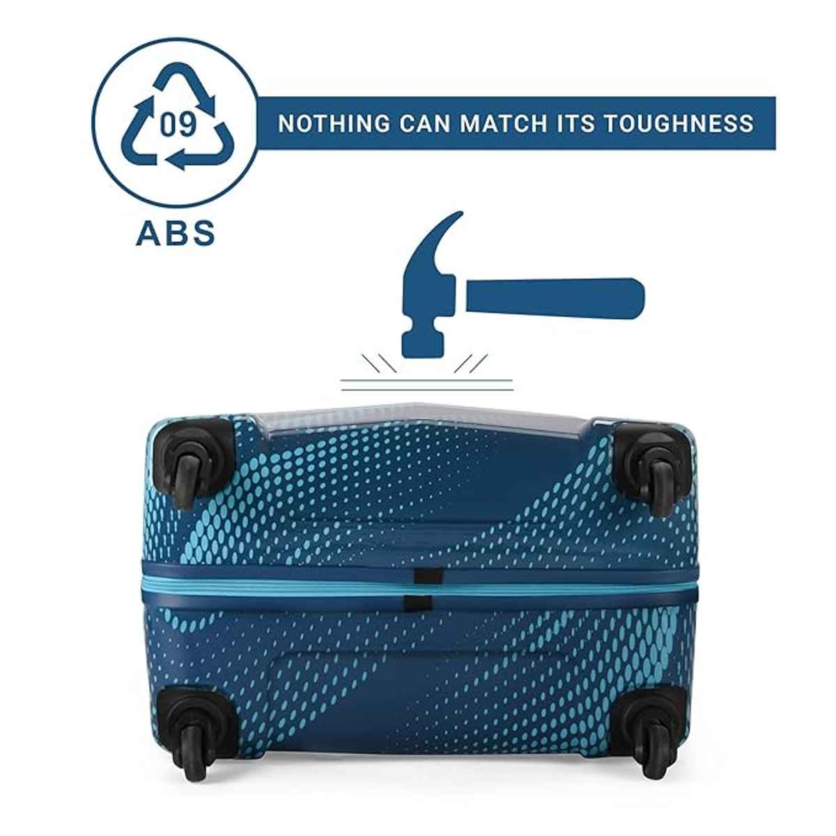 Aristocrat Unisex ABS 30 L Trolley Bag | Blue - 56 cm