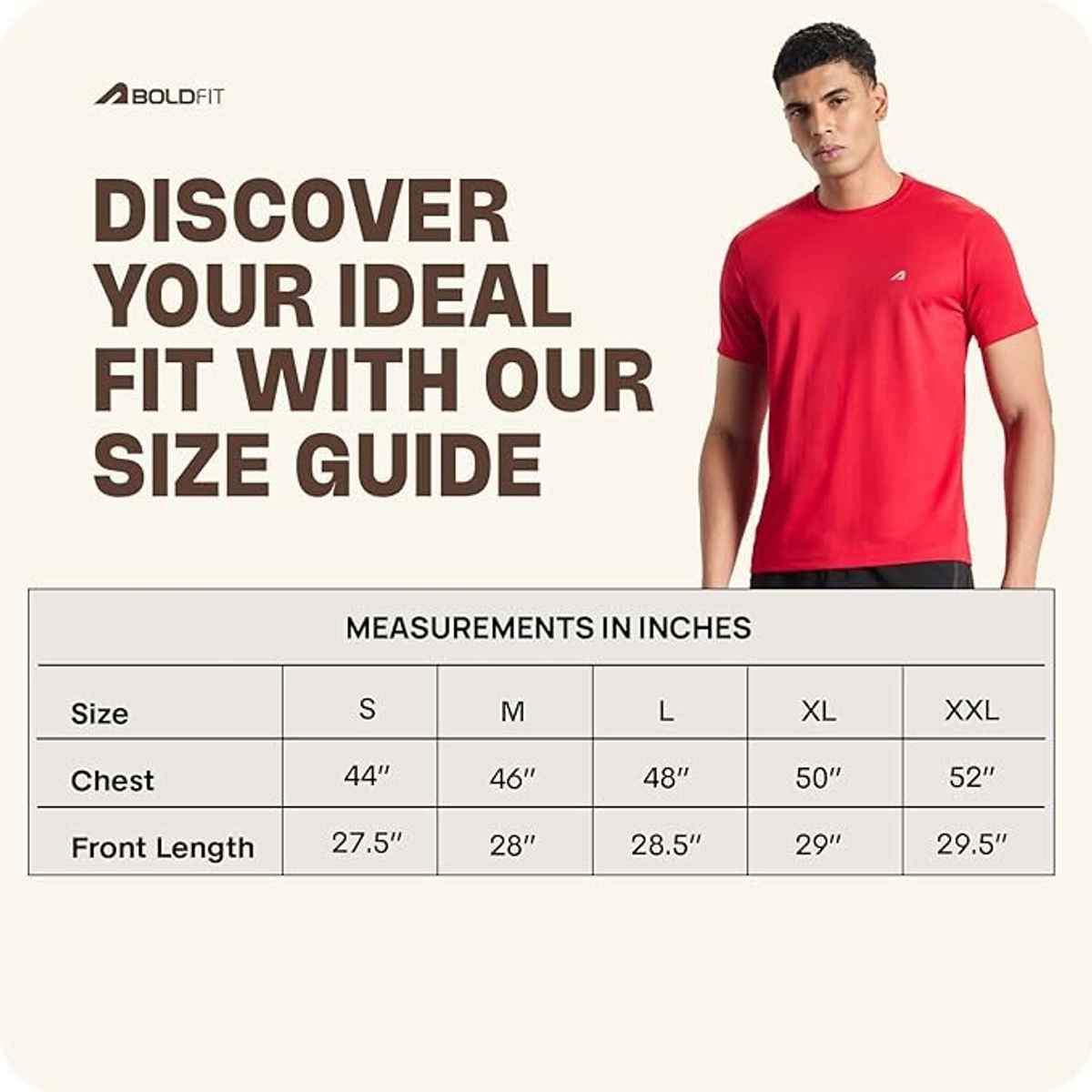 Boldfit Men's GYM Training T-shirt Quick Dry Fit | Red - XL
