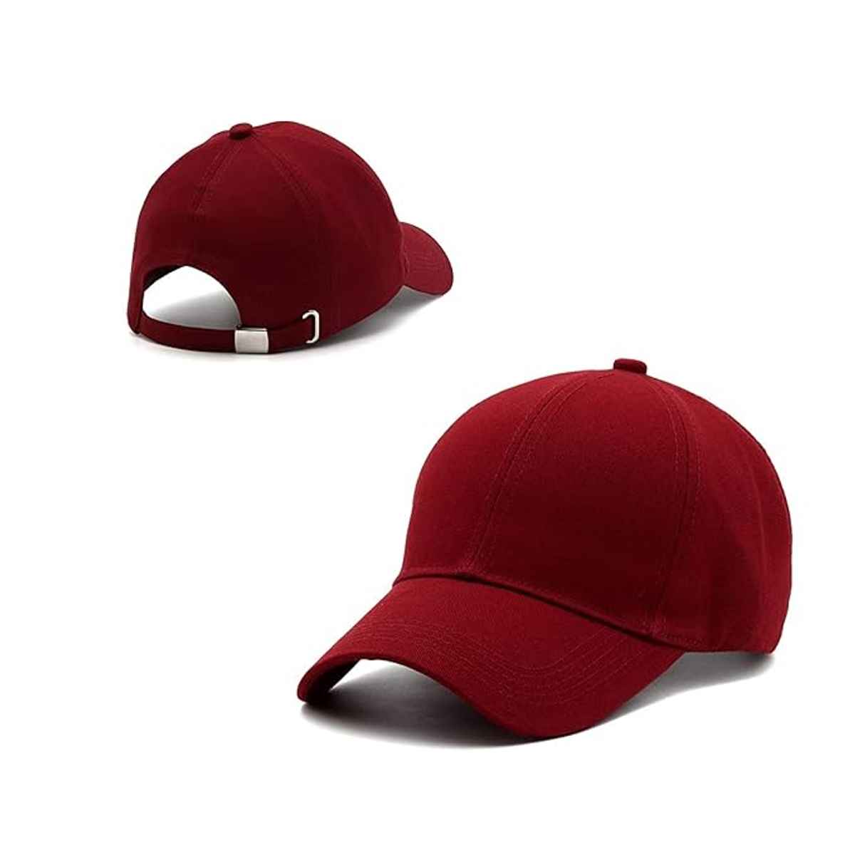 Blynk Unisex Solid Color Baseball Cap with Adjuable Back | Maroon