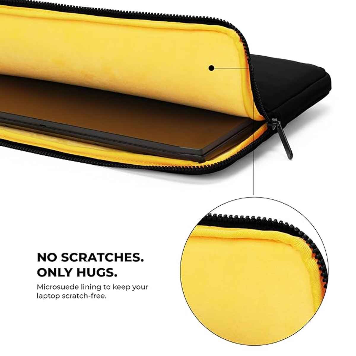 Mokobara Unisex Solid Vegan Leather 15.6 L Laptop Sleeve | Sunray - 15.6 Inches