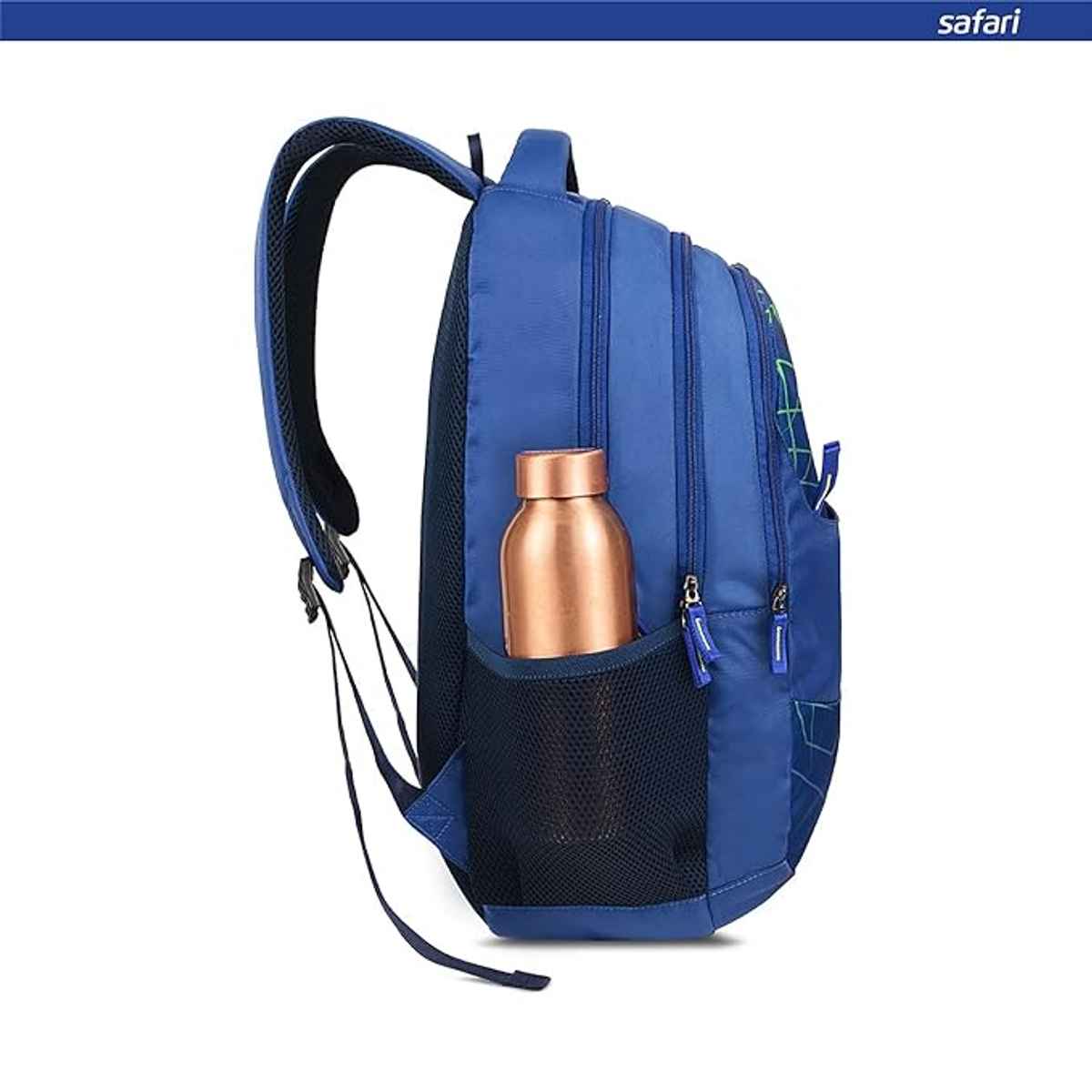Safari Hitech 35 L Printed Casual Backpack | Travel Bag For Men And Women | Blue
