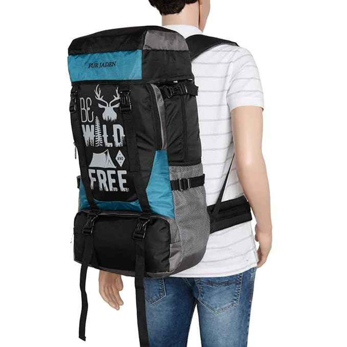 Fur Jaden 52 LTR Rucksack Travel Backpack Bag for Trekking, Hiking with Shoe Compartment