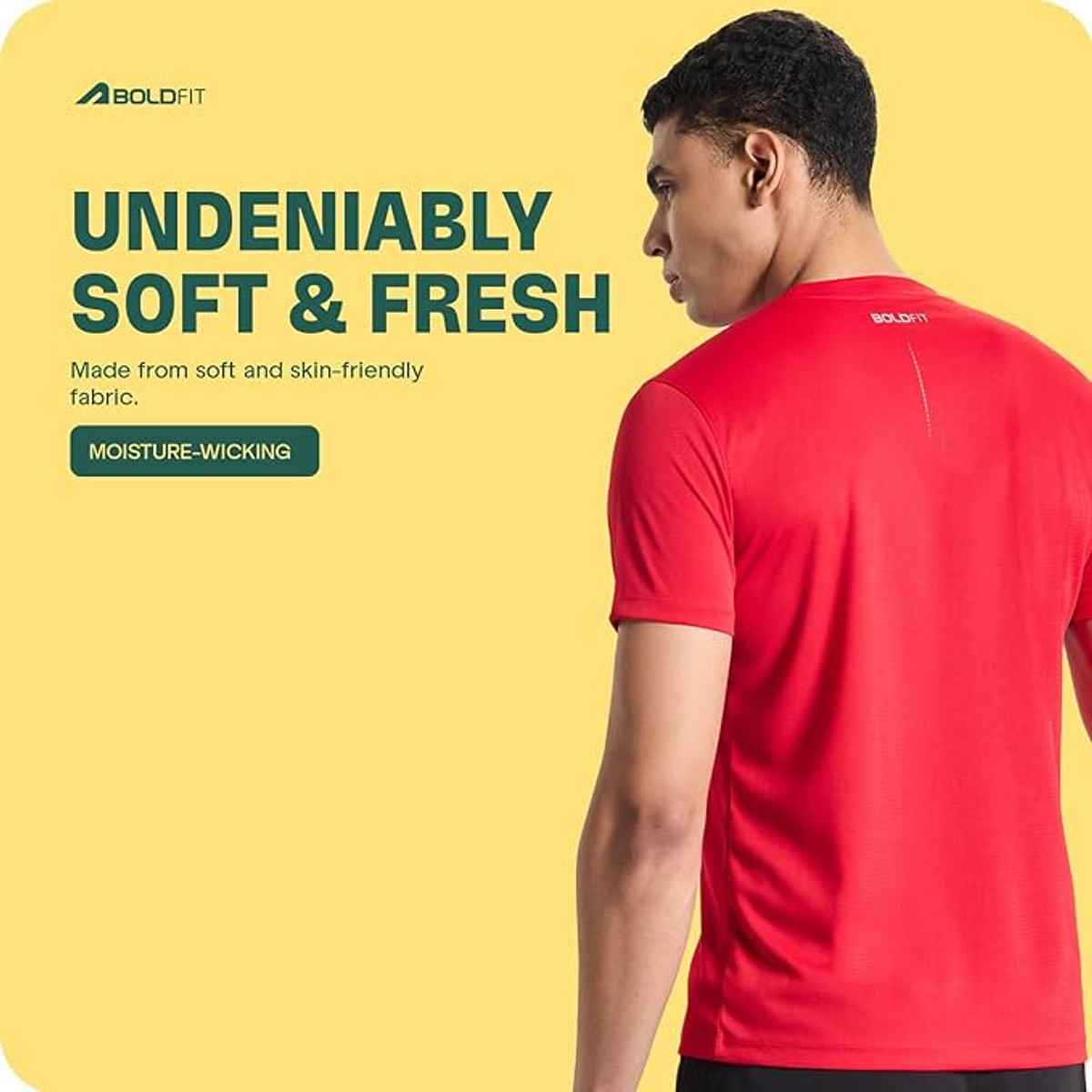 Boldfit Men's Training Gym T-shirt Quick Dry Fit | Red - XXL