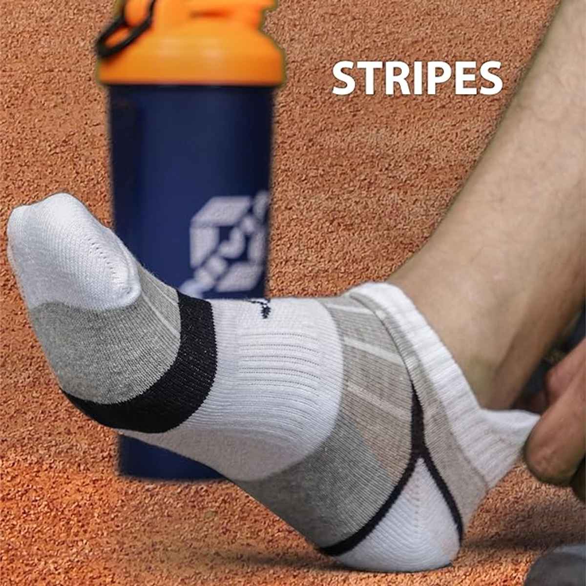 Nivia Unisex Striped Combed Cotton Socks | Multicolour - Free Size