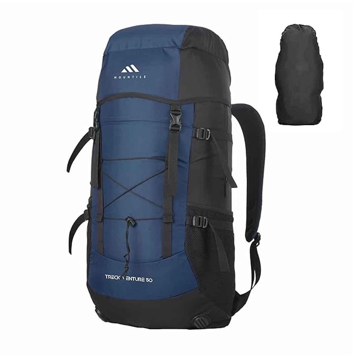 Mountile Unisex Solid Polyester 50 L Rucksack | Navyblue