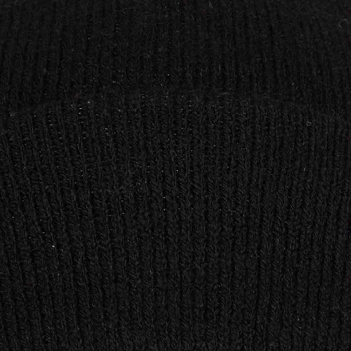 Fabseasons Unisex Solid Acrylic Skull Cap | Black - One Size