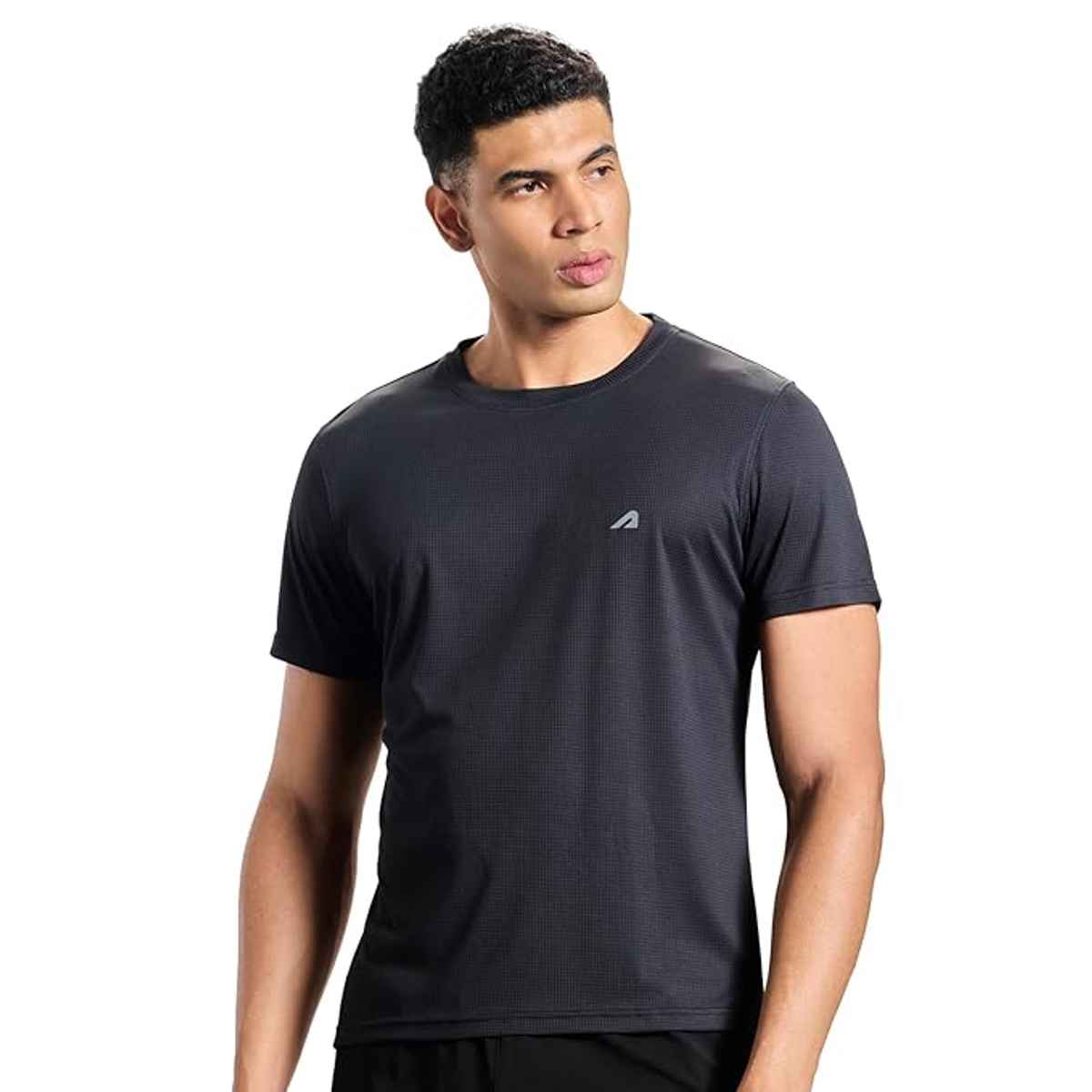 Boldfit Men's Sports T-shirt Quick Dry Fit Regular Gym Casual Wear Running | Black - S
