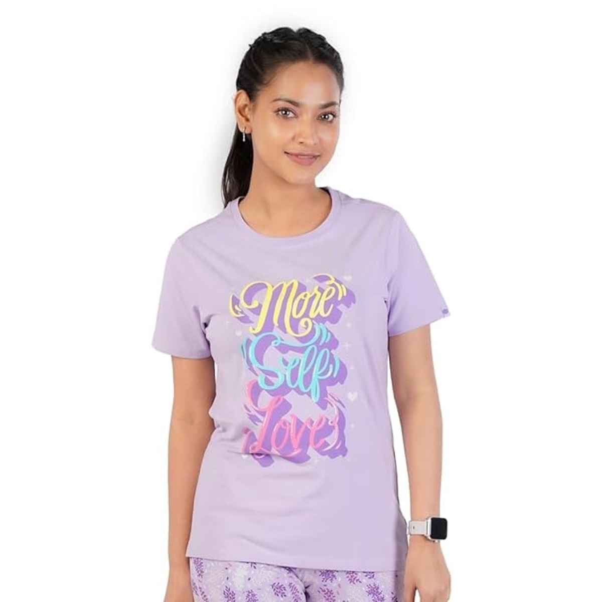 Rupa Colors Playsure T-shirt - Lavender | Printed | L