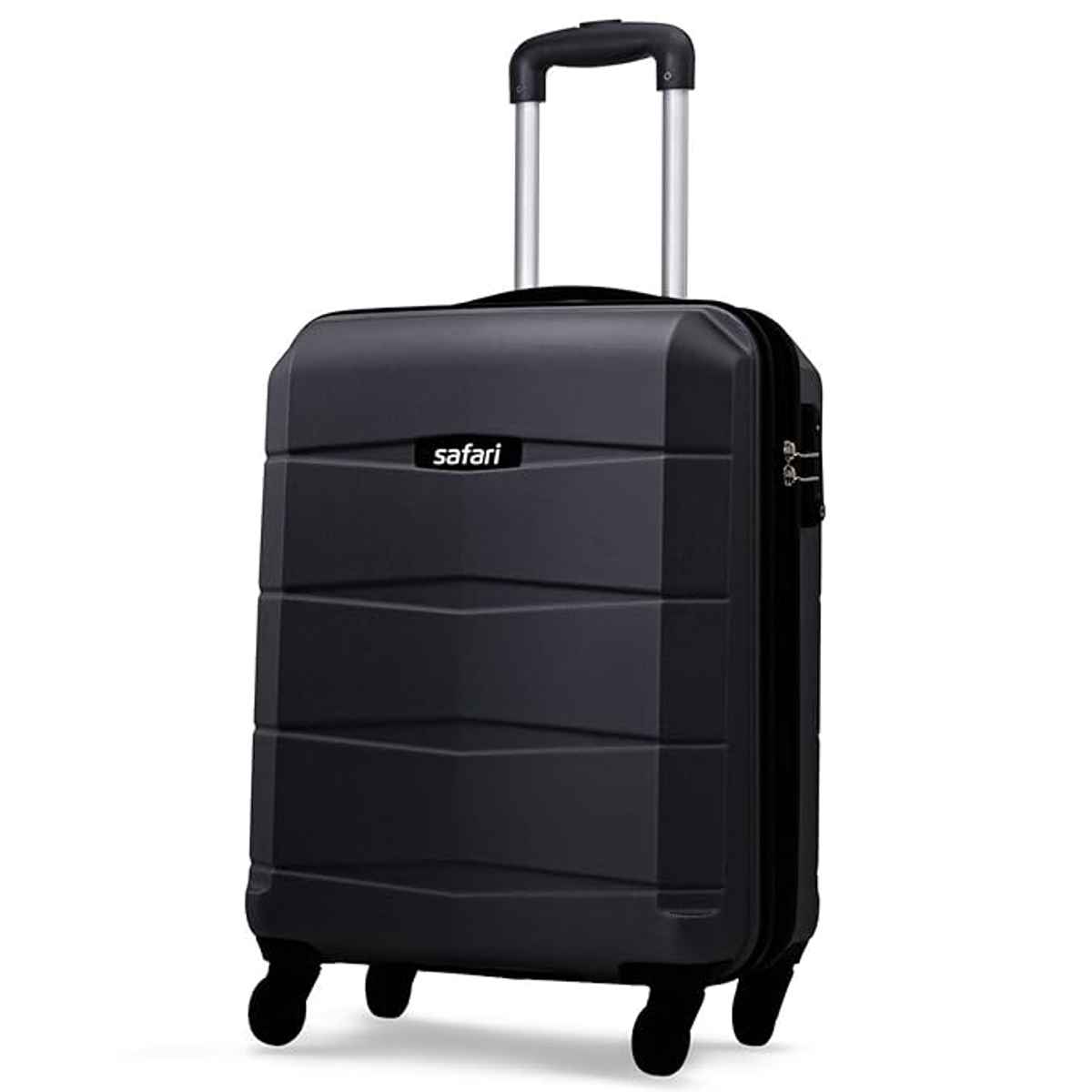 Safari Unisex Solid Polycarbonate 90 L Retractable Trolley Bag | Black - M