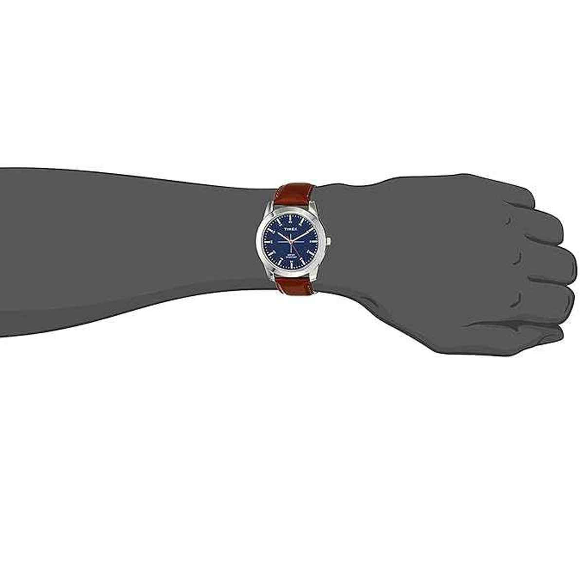 TIMEX Men's Round Dial Analog Watch | TW00ZR262E | Blue & Brown