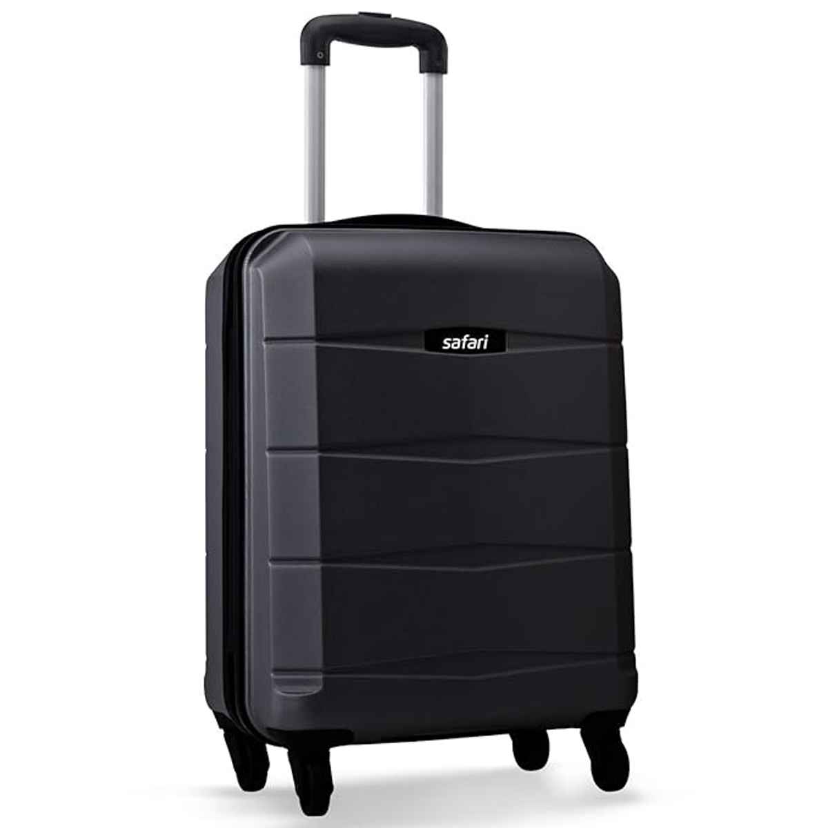 Safari Unisex Solid Polycarbonate 90 L Retractable Trolley Bag | Black - M