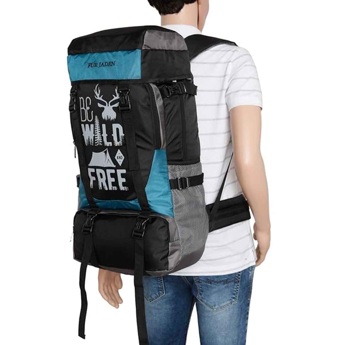 Fur Jaden 52 LTR Rucksack Travel Backpack Bag for Trekking, Hiking with Shoe Compartment