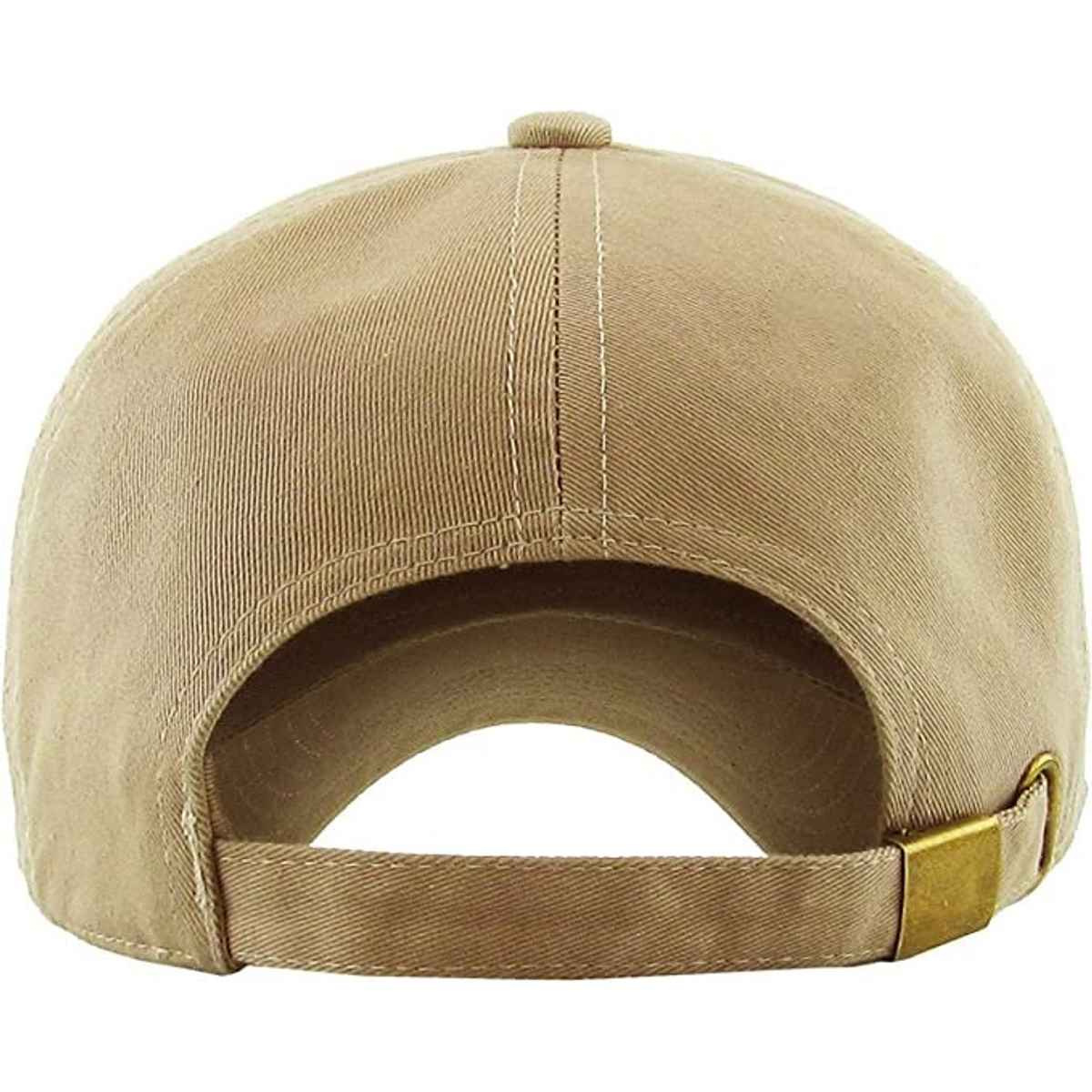 Blynk Unisex Solid Color Baseball Cap with Adjuable Back | Khaki
